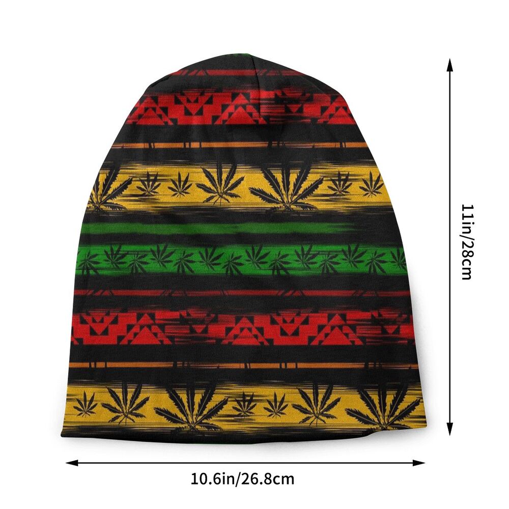 Mabstract Seamless Pattern Marijuana Cannabis Weed Leaf Washed Thin Bonnet Windproof Street Skullies Beanies Men Women Hats