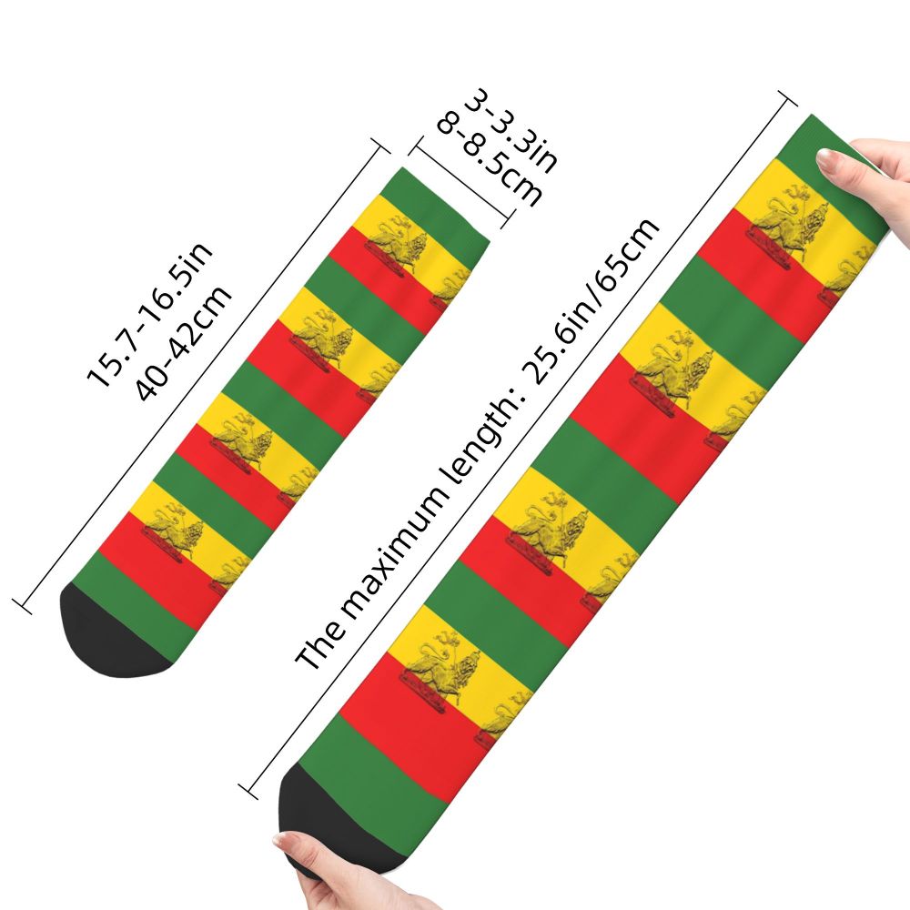 Lion Of Judah Rasta Colours Cannabis Leaf Plant Marijuana Weed Unisex Winter Socks Cycling Happy Socks street style Crazy Sock