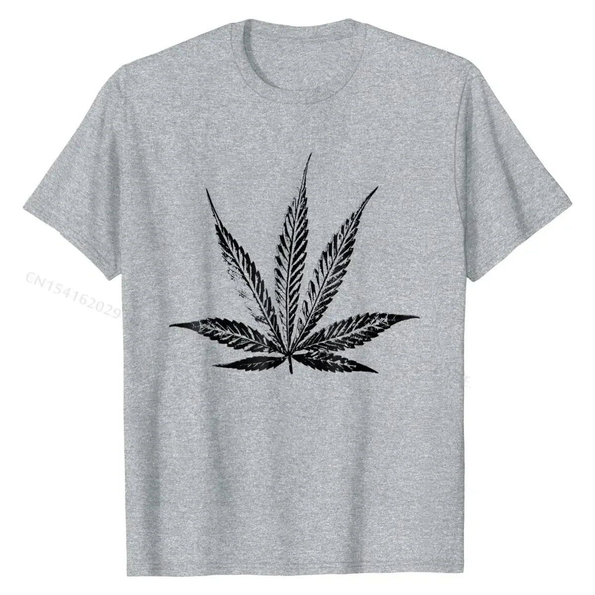 THC POT LEAF INK STAMP Cannabis Medical  T-Shirt Tshirts Party Classic Cotton Tees Printed for Men