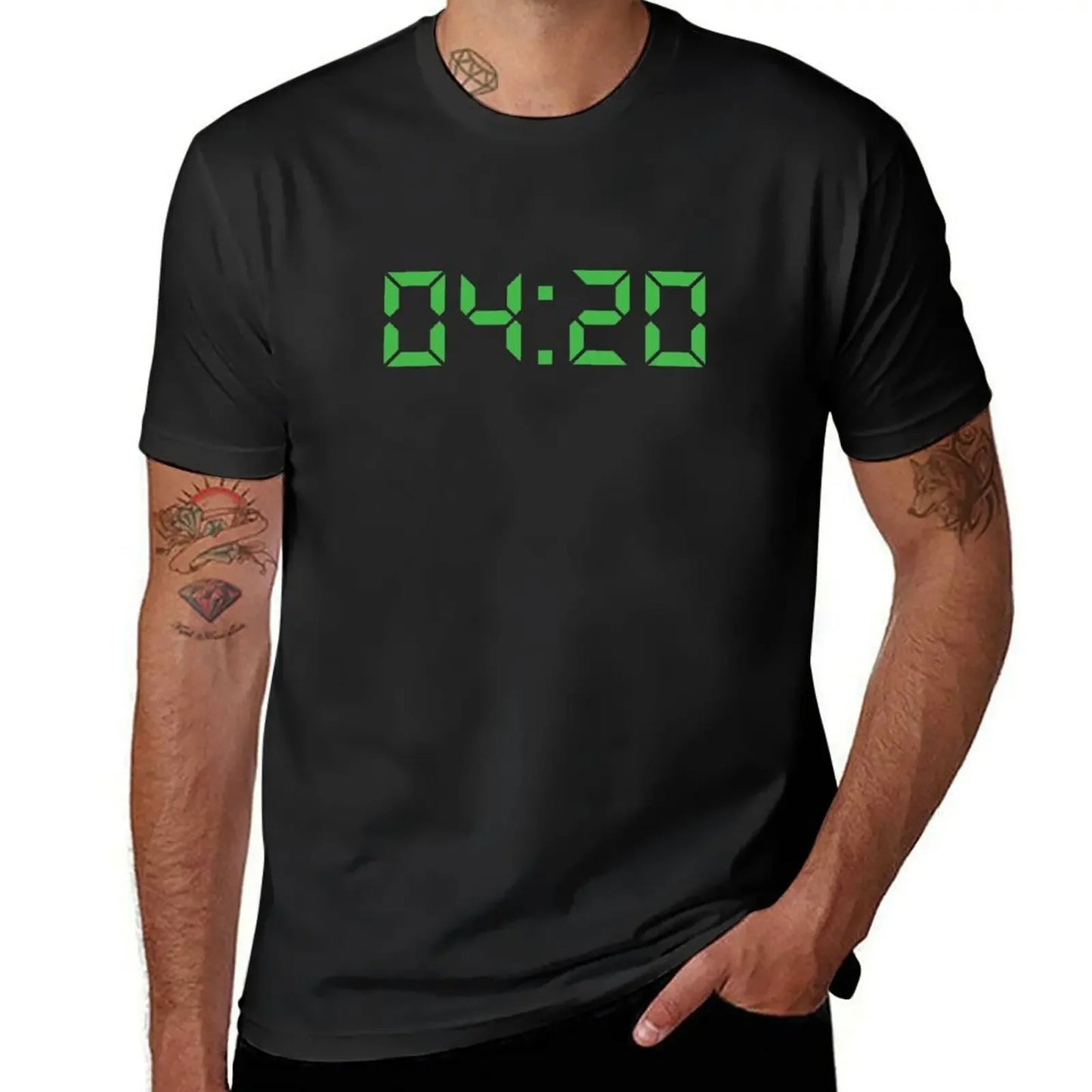 420 Alarm Clock Funny Weed Smoker T-Shirt tees rapper graphic tees anime clothes anime shirts men