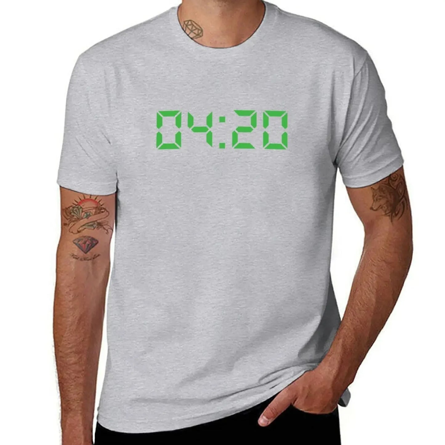 420 Alarm Clock Funny Weed Smoker T-Shirt tees rapper graphic tees anime clothes anime shirts men