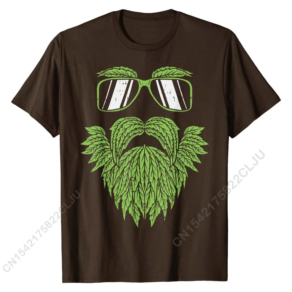 Weed Beard Shirt Face Cannabis Irish Hipster Gift T-Shirt Funny Men Tshirts Cotton Tops Shirts Funny