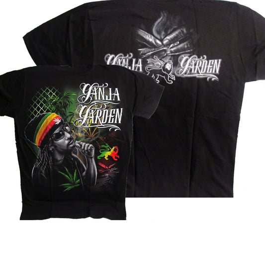 Marijuana Leaf Joint Dreadlocks Rasta Ganja Garden Marley T-Shirt 100% Cotton O-Neck Short Sleeve Casual Mens T-shirt Size S-3XL