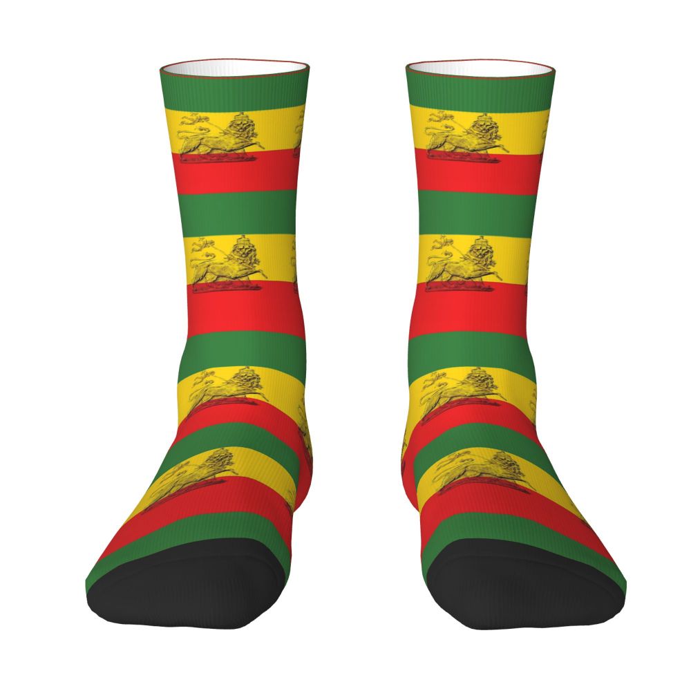 Lion Of Judah Rasta Colours Cannabis Leaf Plant Marijuana Weed Unisex Winter Socks Cycling Happy Socks street style Crazy Sock