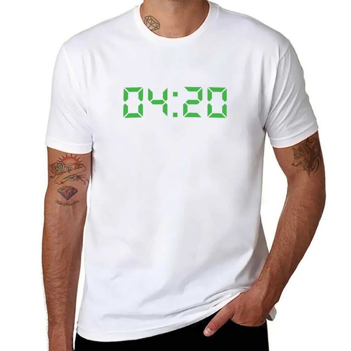 420 Alarm Clock Funny Weed Smoker T-Shirt tees rapper graphic tees anime clothes anime shirts men