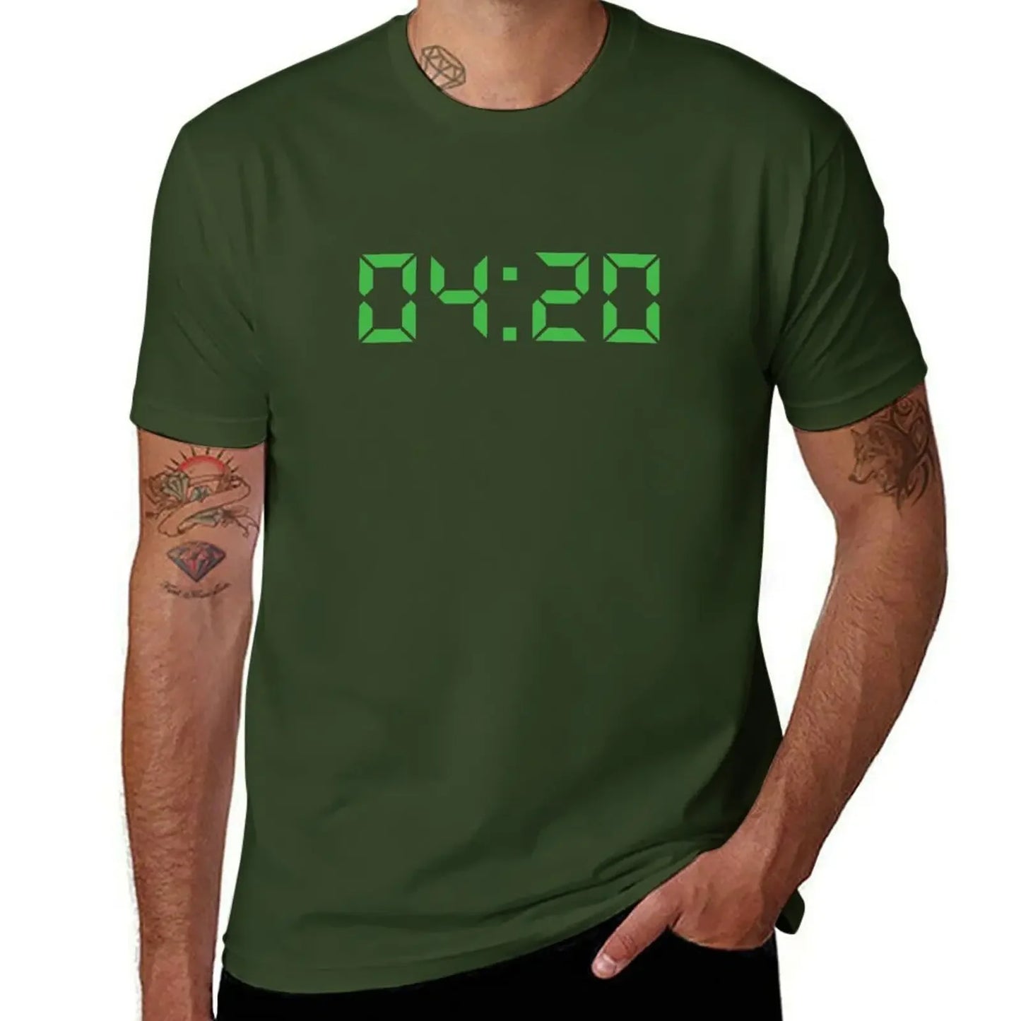 420 Alarm Clock Funny Weed Smoker T-Shirt tees rapper graphic tees anime clothes anime shirts men