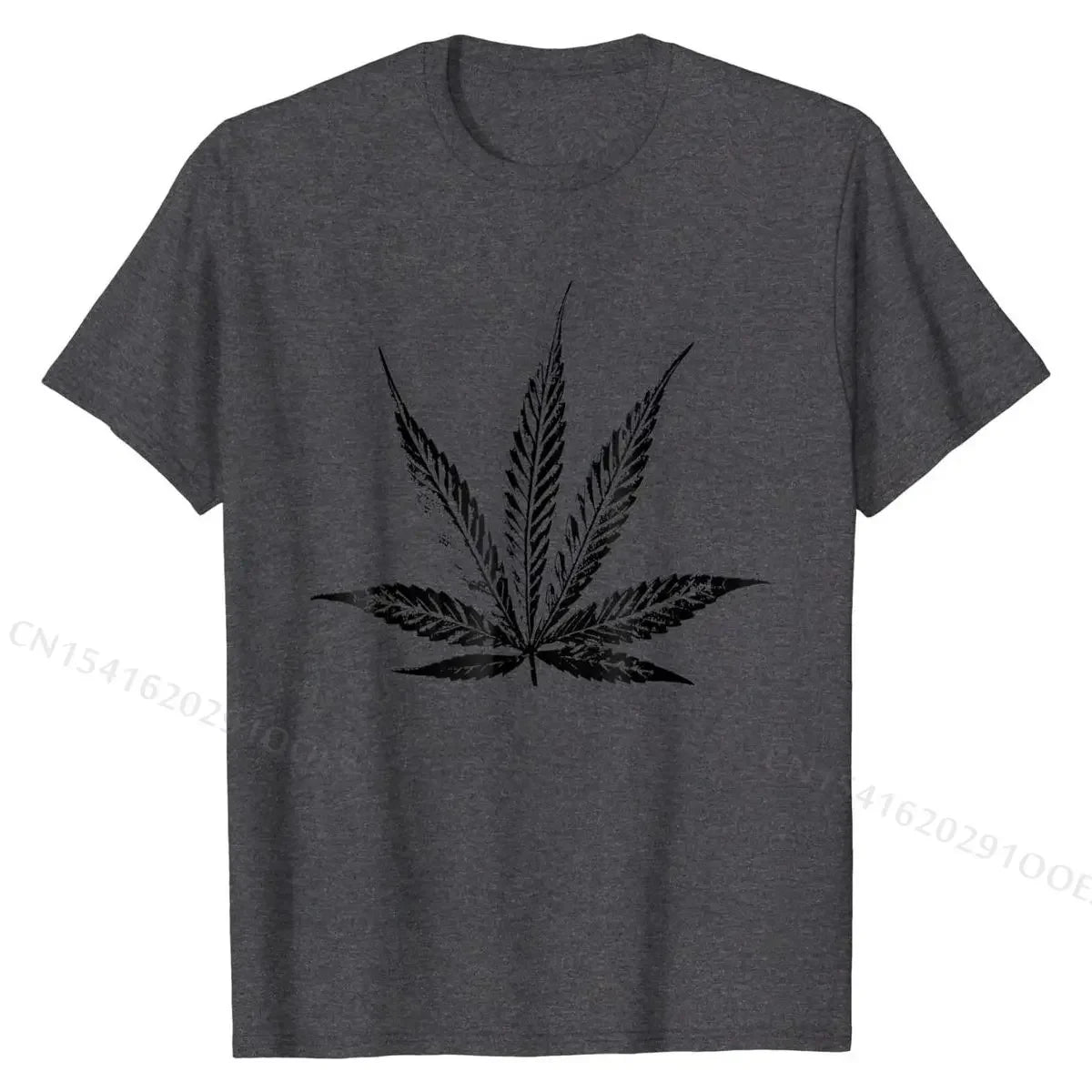 THC POT LEAF INK STAMP Cannabis Medical  T-Shirt Tshirts Party Classic Cotton Tees Printed for Men