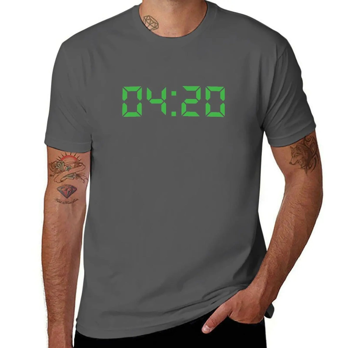 420 Alarm Clock Funny Weed Smoker T-Shirt tees rapper graphic tees anime clothes anime shirts men