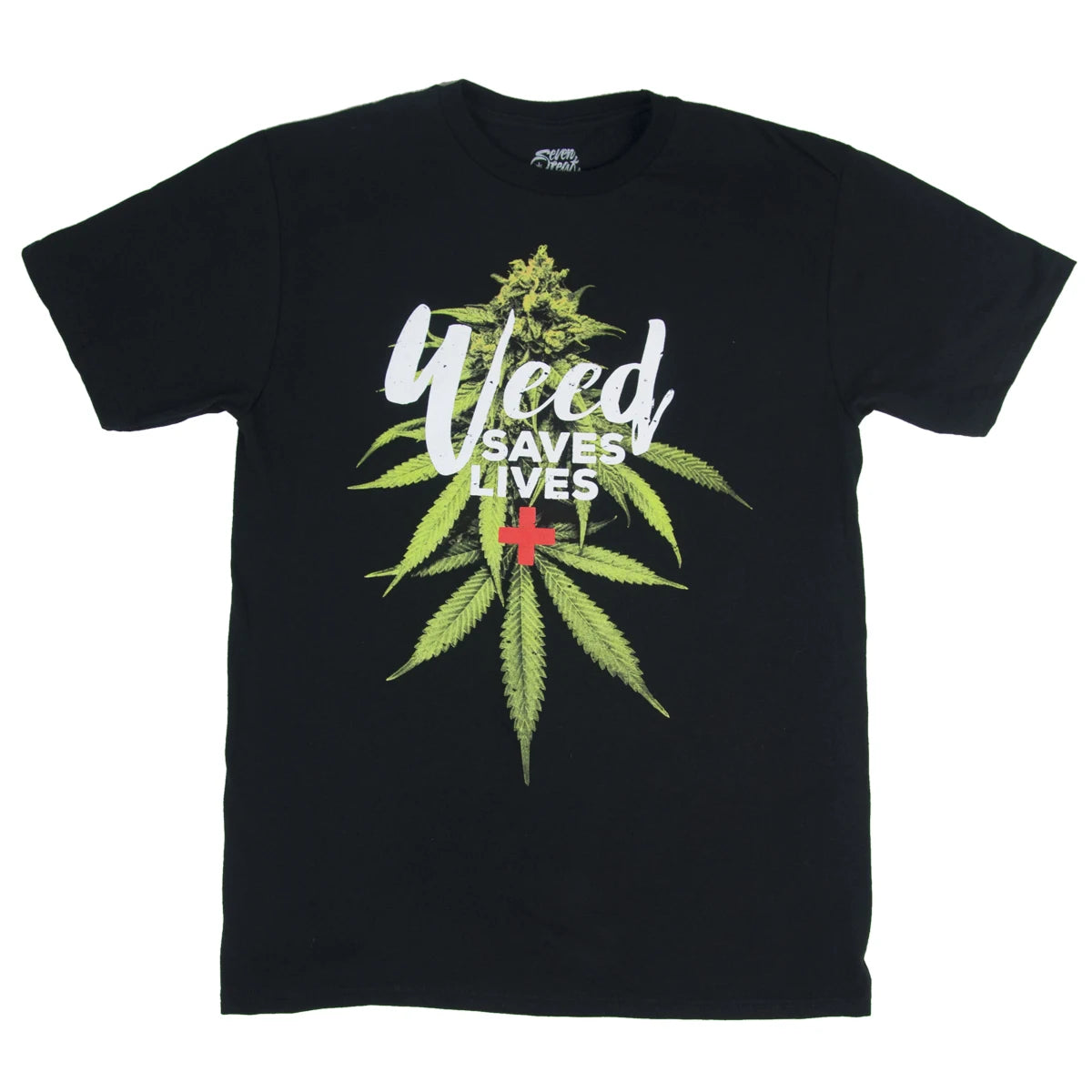 Weed Saves Lives Funny Cannabis and Marijuana Medicine T-Shirt 100% Cotton O-Neck Short Sleeve Casual Mens T-shirt Size S-3XL