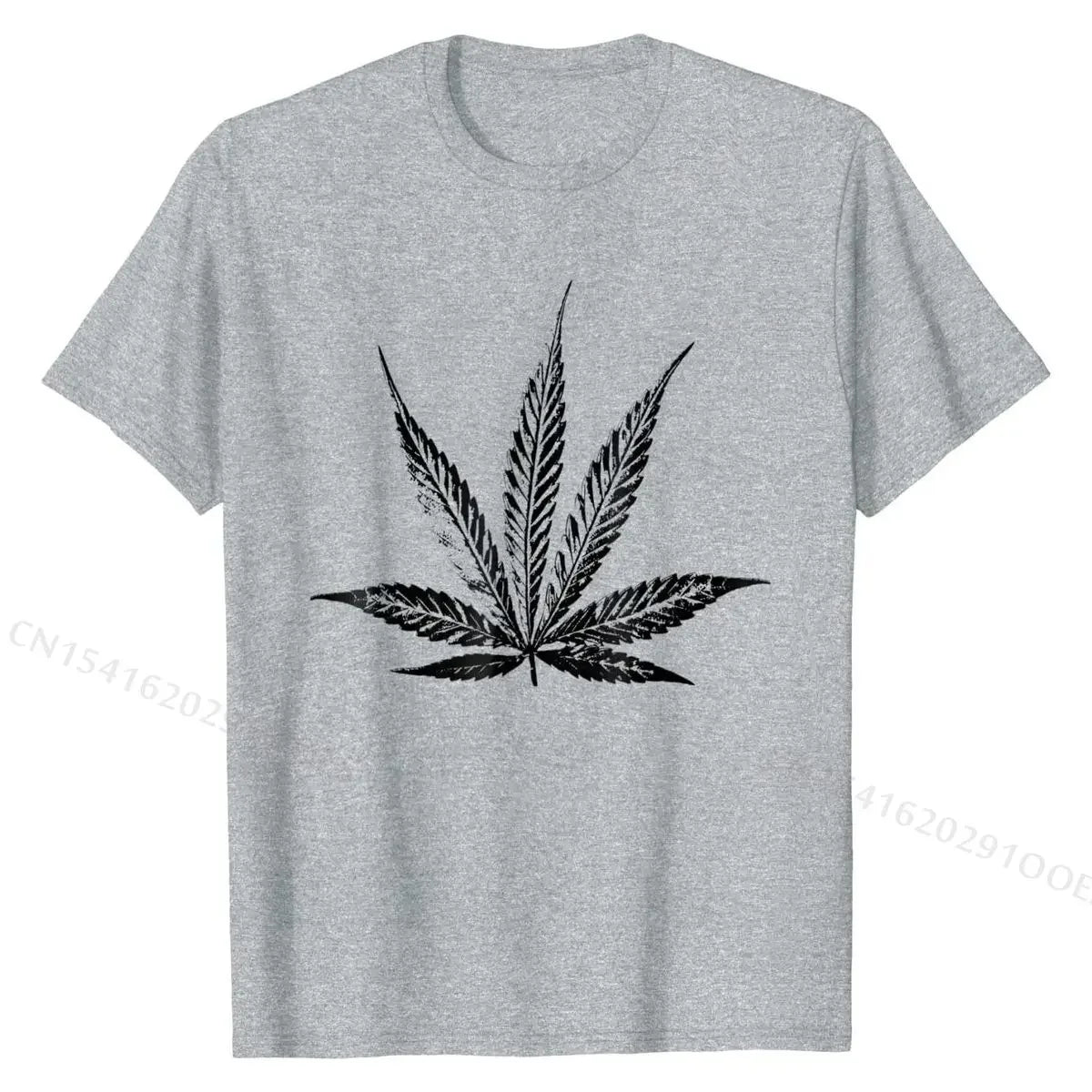 THC POT LEAF INK STAMP Cannabis Medical  T-Shirt Tshirts Party Classic Cotton Tees Printed for Men