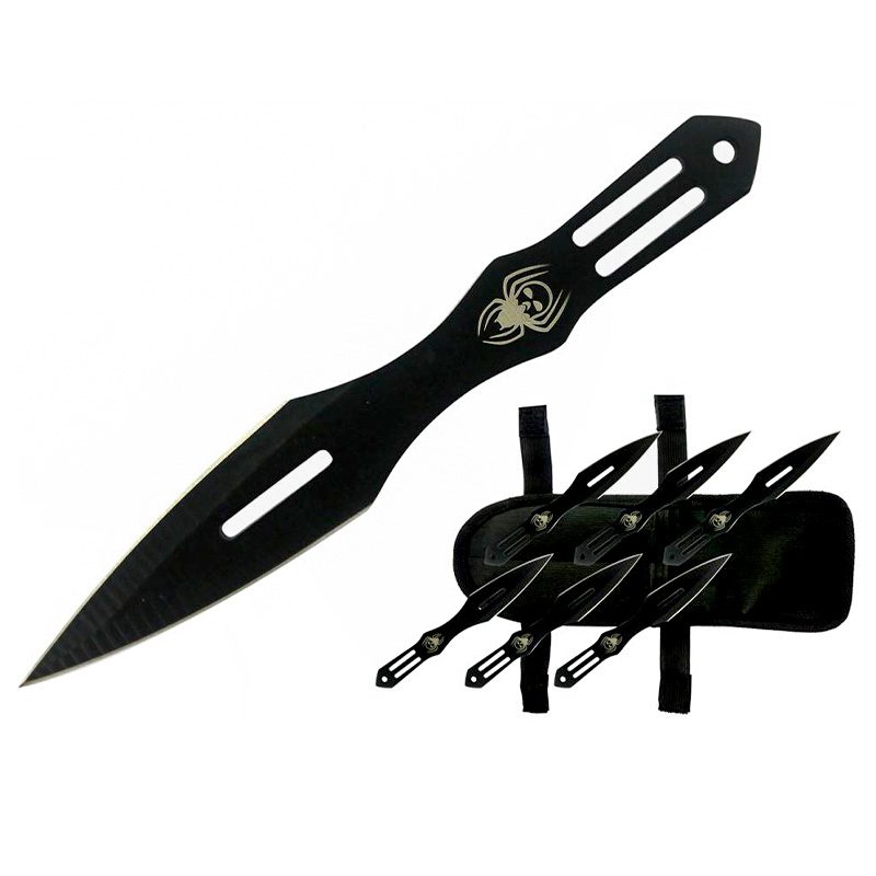 5.5″ Throwing Knives with Nylon Sheath 6 Pcs Set [T005007-6]_0