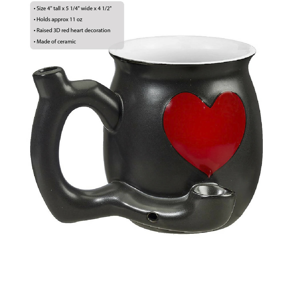 embossed red heart mug - white inside_2