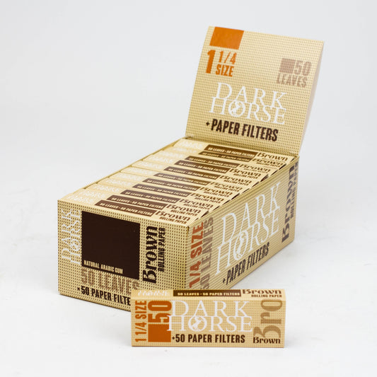 Rolling Paper DARK HORSE 1 1/4 BROWN Paper + Filters_0