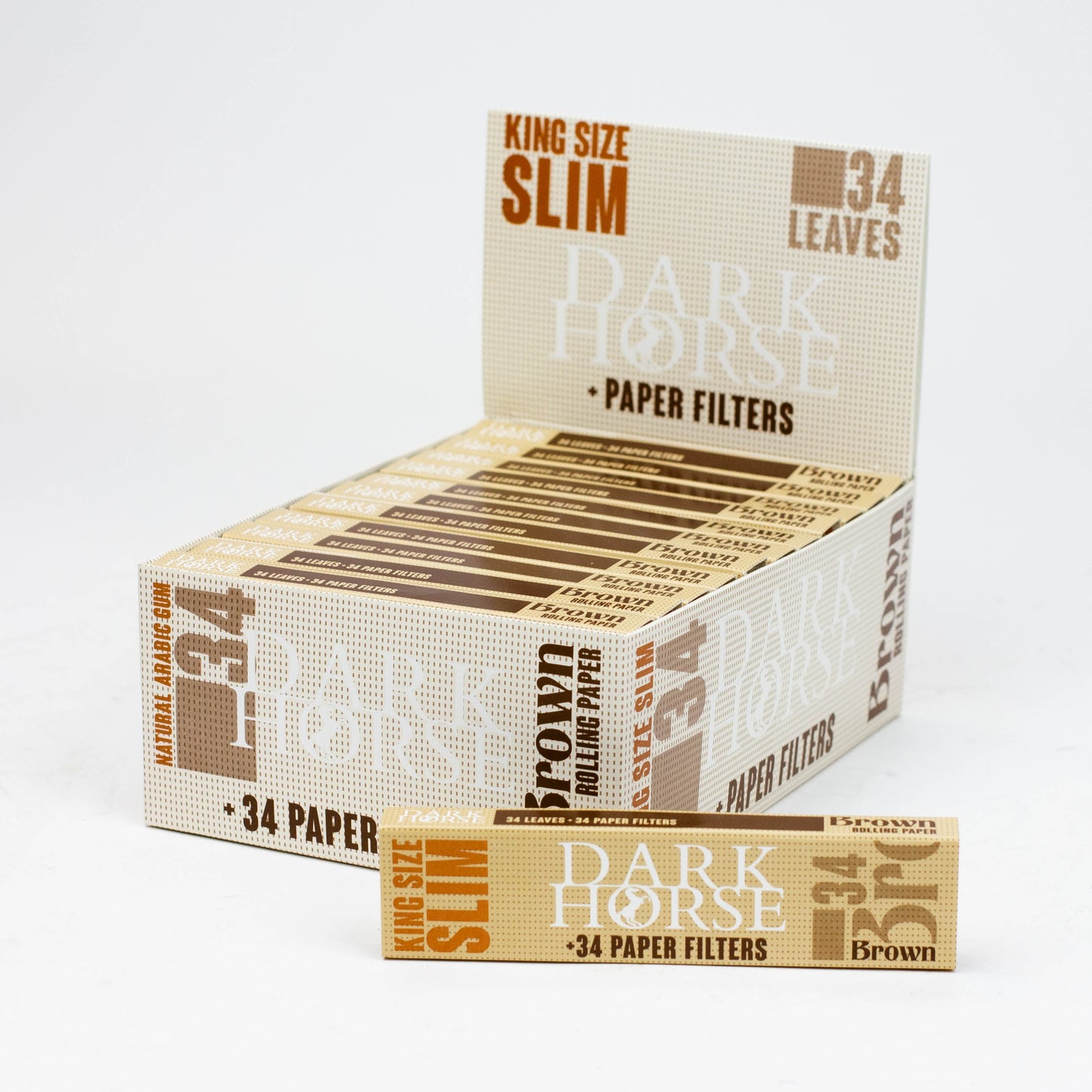 Rolling Paper DARK HORSE king slim BROWN Paper + Filters_0