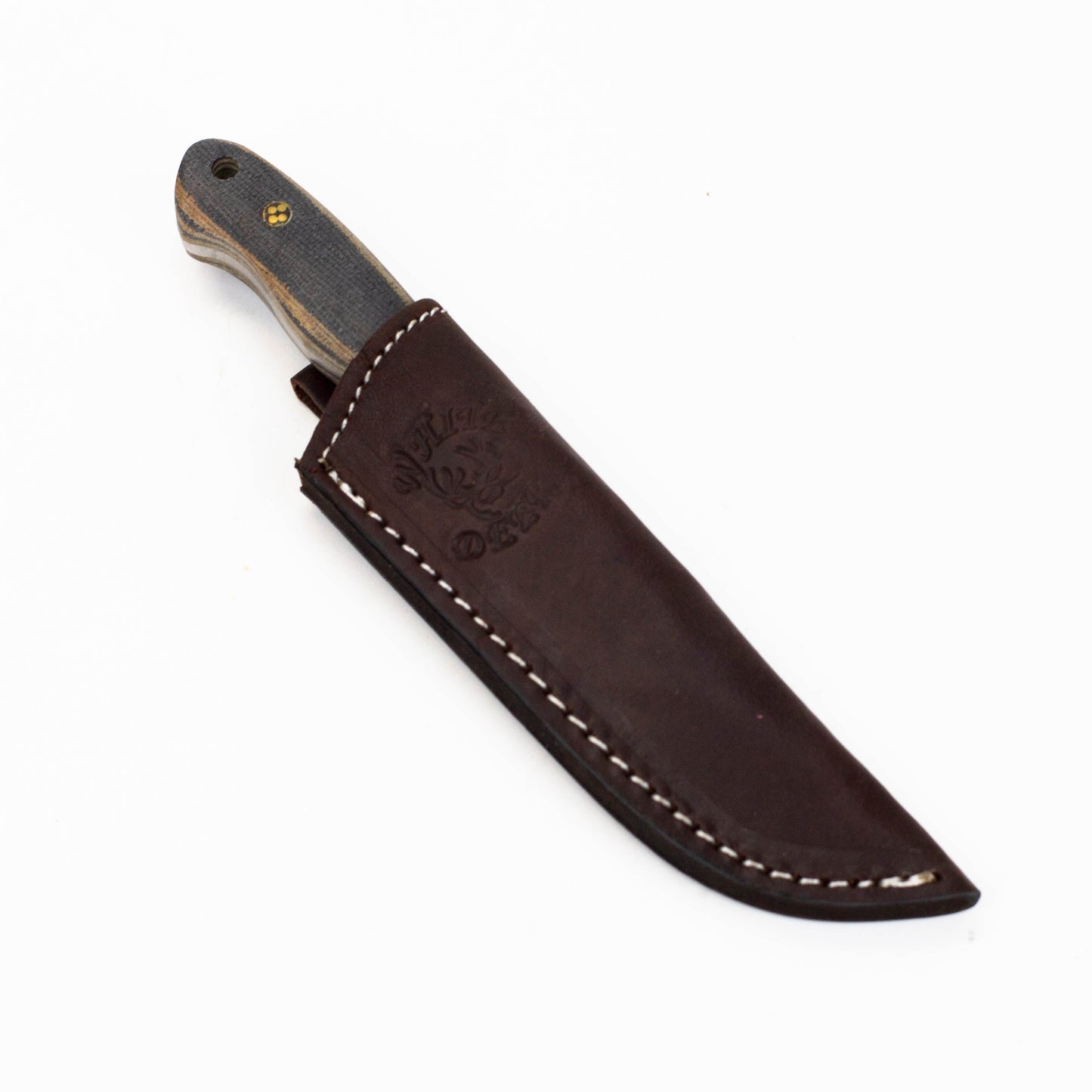 White Deer Skinner Knife Micarta with Wood Grips [WD9413]_2