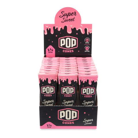 Pop Cones | 1 1/4 6pk Pre-Rolled Cones with Flavor Tip 24ct Display_2