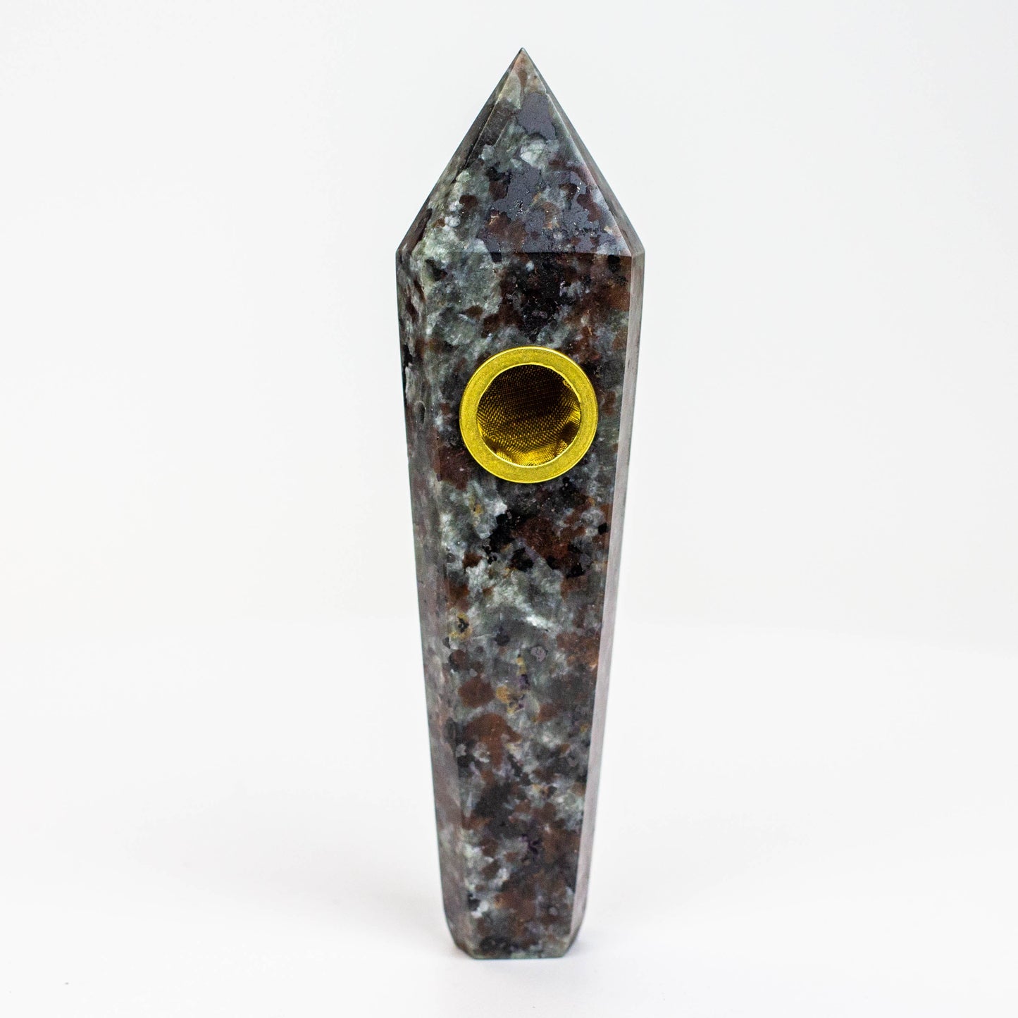 Acid Secs - Black light Natural Fire Stone Smoking Pipe with choke hole_3